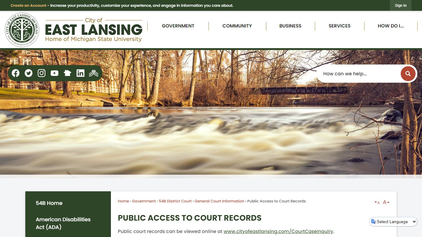 Public Access to Court Records | East Lansing, MI ...